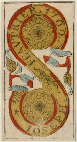 La spirale dans le tarot (2 de deniers, roi d'épées) JosephFeautrier2Deniers